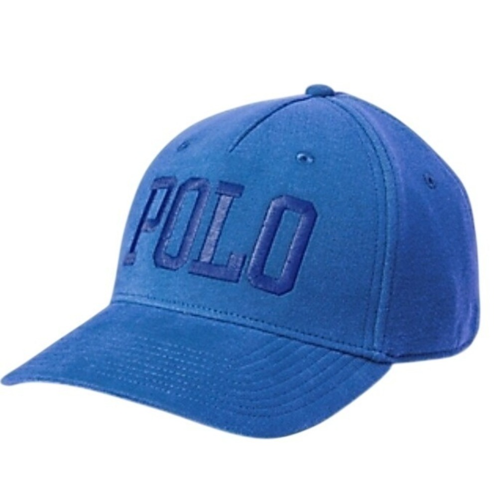 Polo Ralph Lauren Mens Royal Blue Fleece Logo Snapback Ball Cap Hat 5-Panel New